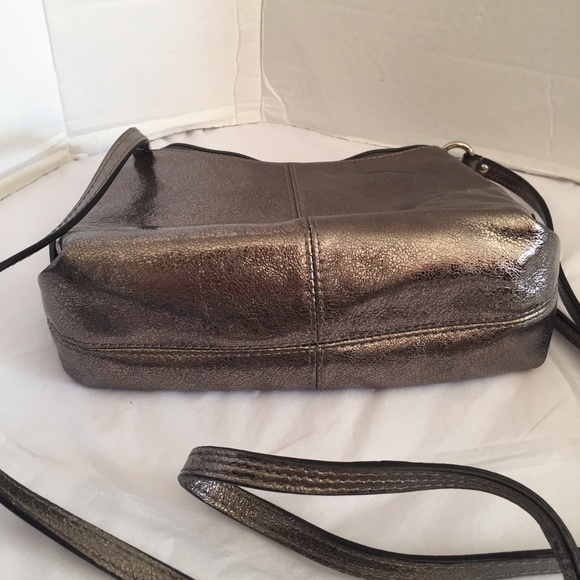 Coach Silver Metallic Iridescent Purse - Picture 5 of 7